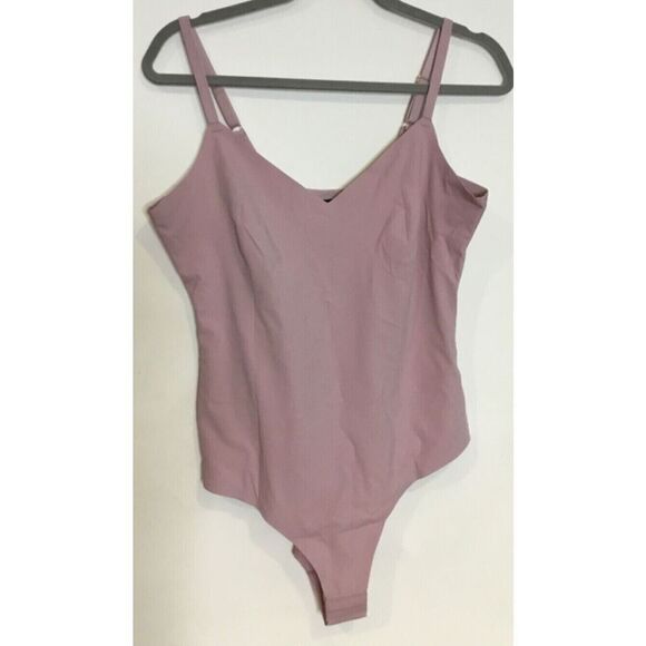Pinsy Women's Sz Large Lilac Spaghetti V-Neck Shapesuit Shapewear Bodysuit - Picture 1 of 5